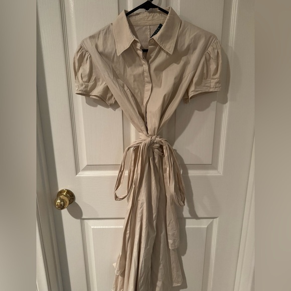 Ralph Lauren Button Down And Tie Cotton Dress - Picture 4 of 6